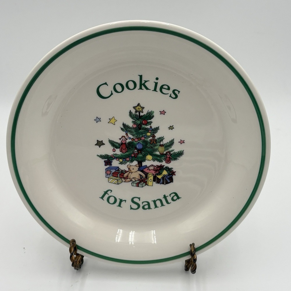 Nikko Christmastime Cookies for Santa 8" Plate Holiday Dining - Never Used